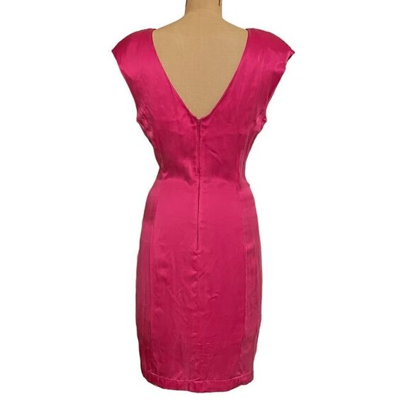 Pink Brushed Silk wrap effect sleeveless dress - Mary Jo Bruno Size 8 - Picture 2 of 15